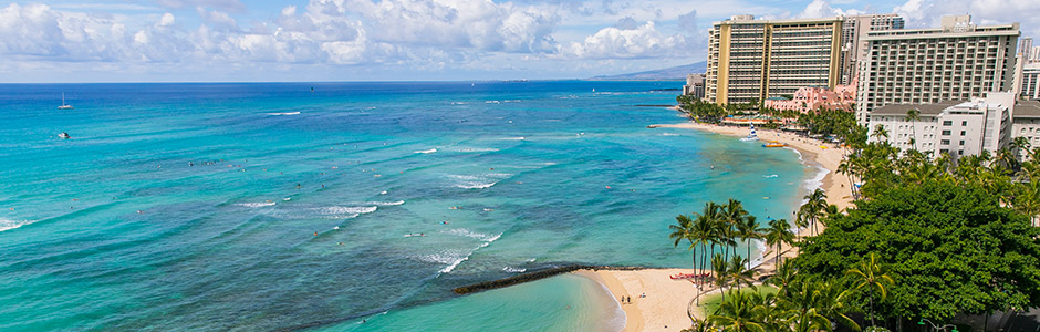 Vista de la playa.